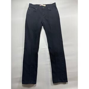 Levi's 502 Youth Boys Regular Tapered Leg Black Denim Jeans - Size 16 (28x29)